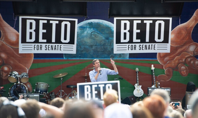 MANDATORY CREDIT: PHOTO BY MARIO CANTU/CSM/REX/SHUTTERSTOCK (9960474Y)
BETO O' ROURKE SPEAKING TO SUPPORTERS AT THE PAN AMERICAN NEIGHBORHOOD PARK IN AUSTIN, TX
TEXAS SENATE ELECTION BETO O'ROURKE PAN AMERICAN NEIGHBORHOOD PARK, AUSTIN, USA - 04 NOV 2018